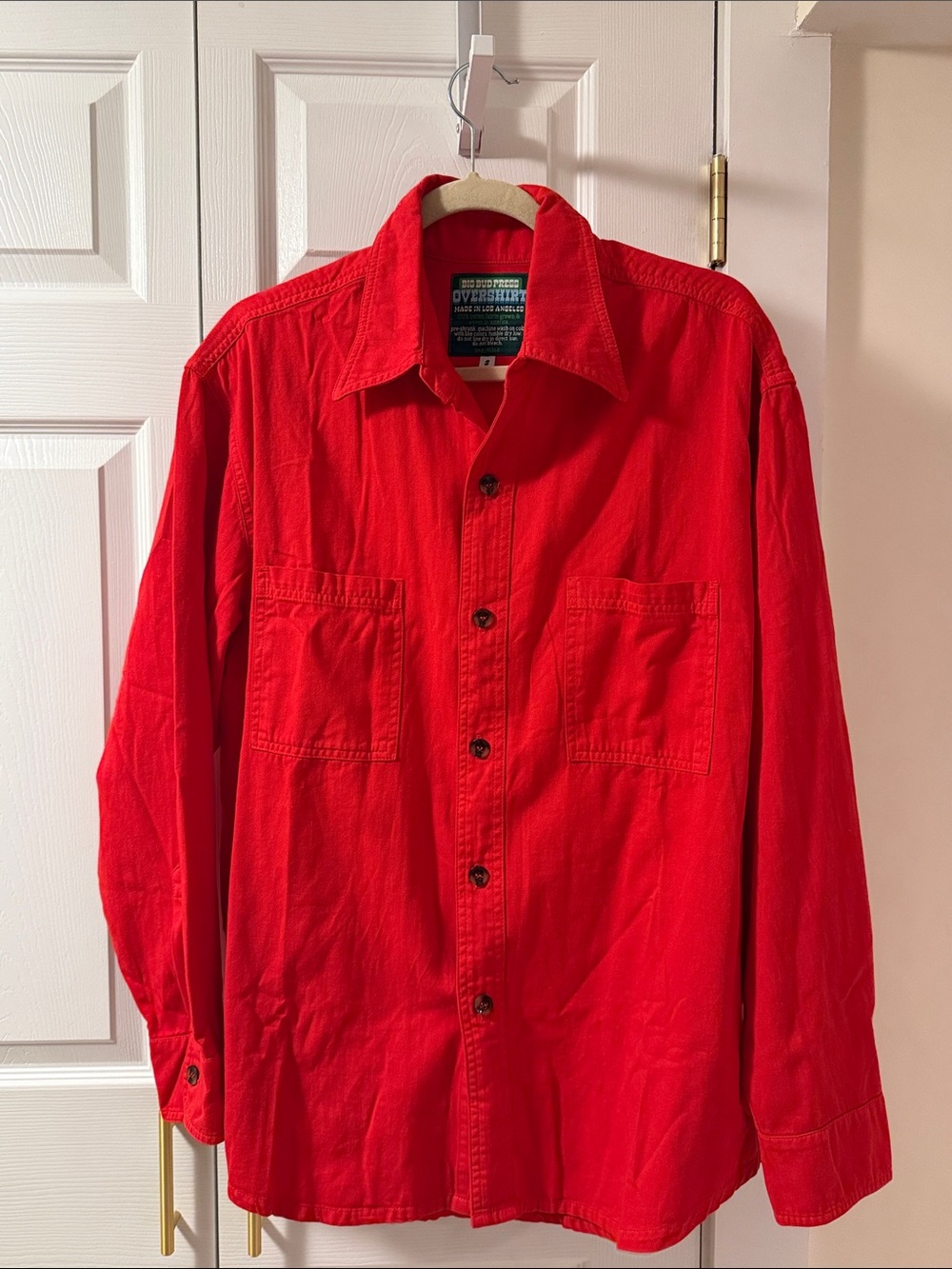 NWOT Big Bud Press Red Overshirt Jacket - Classic Button-Up